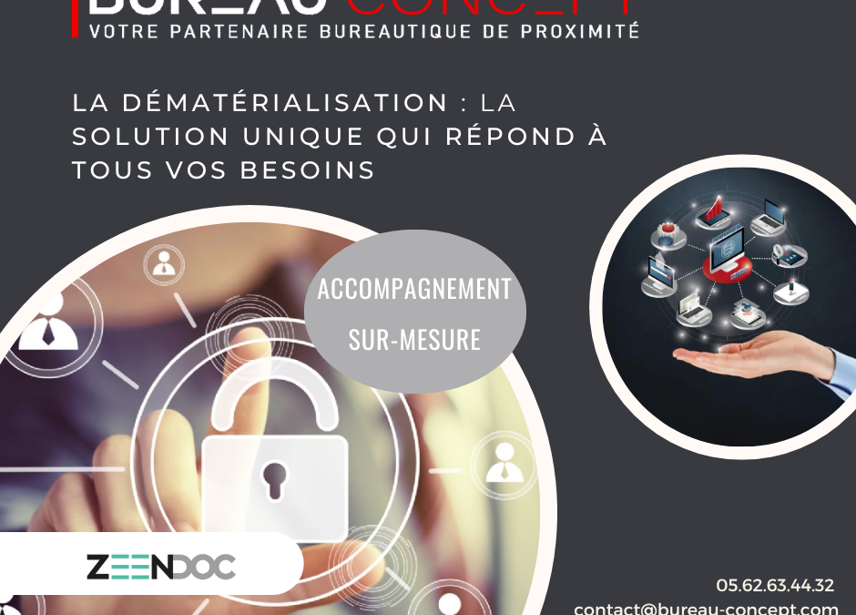 Dématérialiser, c&rsquo;est l&rsquo;avenir… et c&rsquo;est ZEENDOC par Bureau Concept !