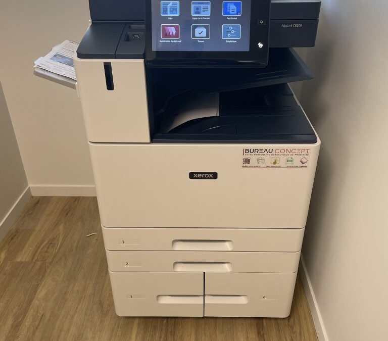 Aujourd’hui, nous avons eu le plaisir d’installer un multifonction Xerox Altalink C8230 accompagné d’une imprimante Xerox VersaLink C620