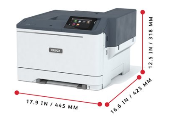 taille dimension xerox-c410-couleur-imprimante
