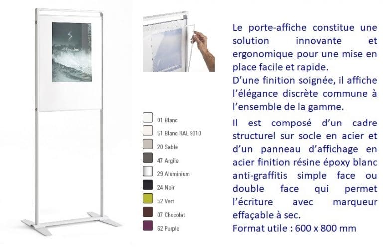 porte affiche professionnel