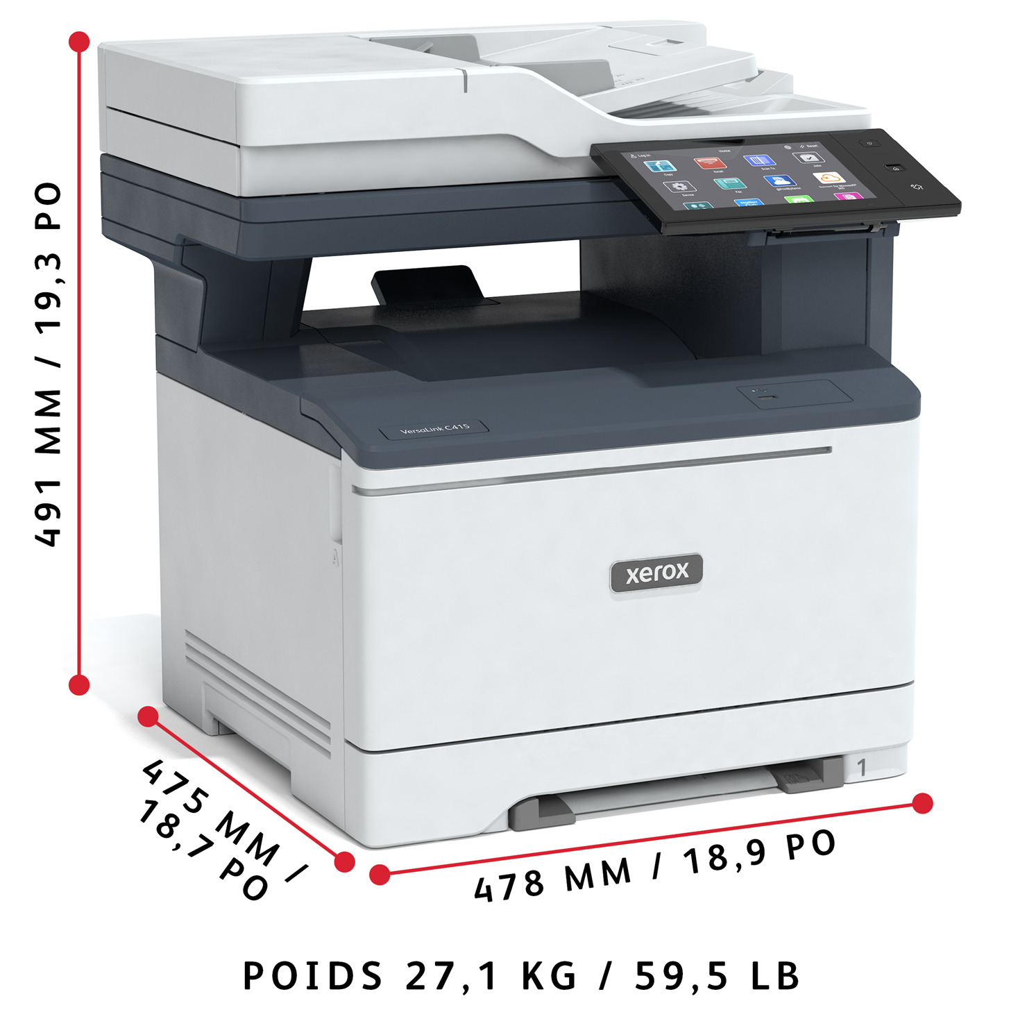 taille xerox c 415